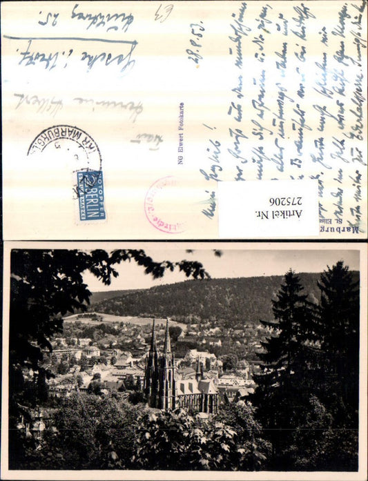 275206,Marburg an d. Lahn Totale m. St. Elisabethkirche