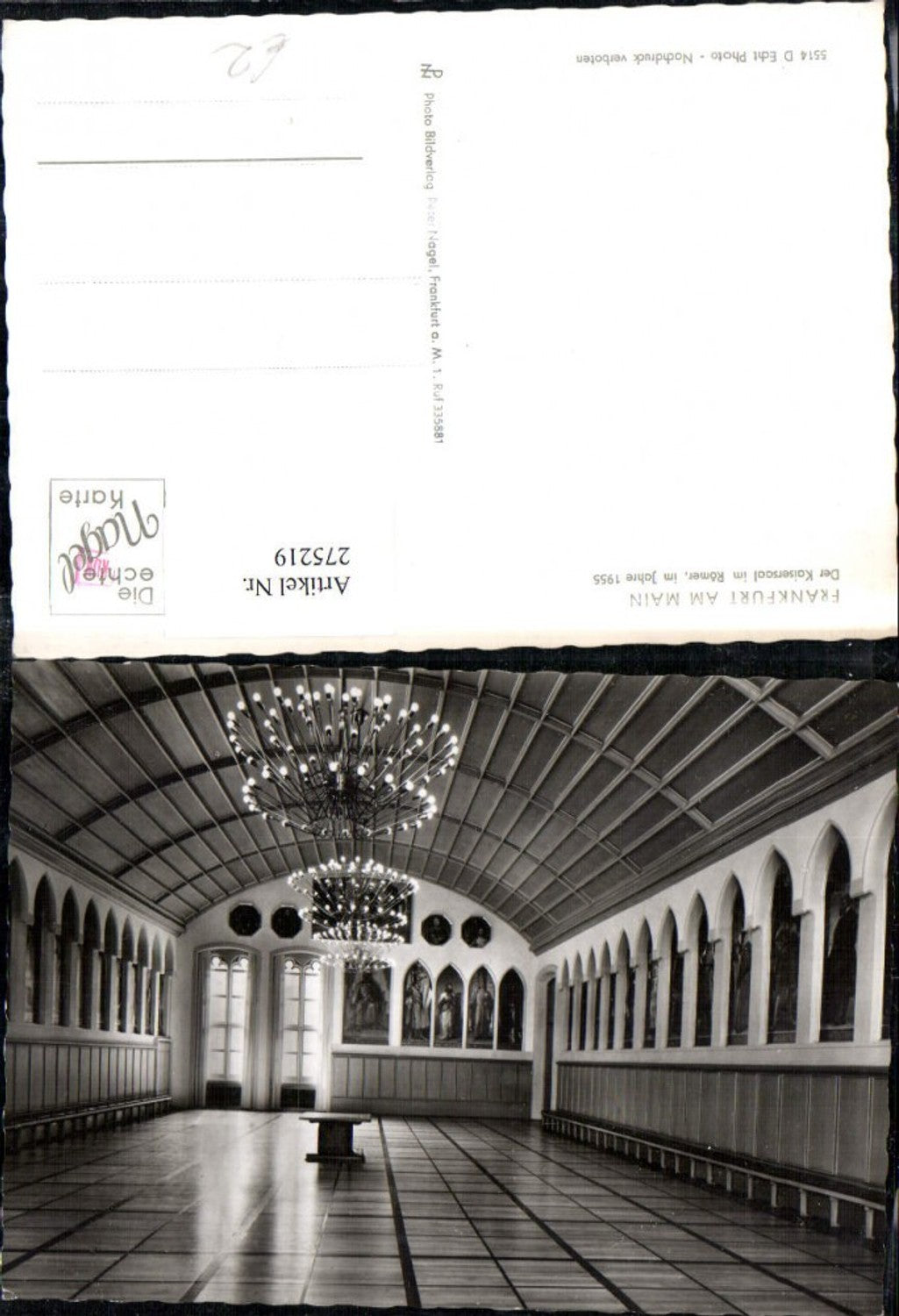 275219,Frankfurt am Main Kaisersaal d. Römer Innenansicht