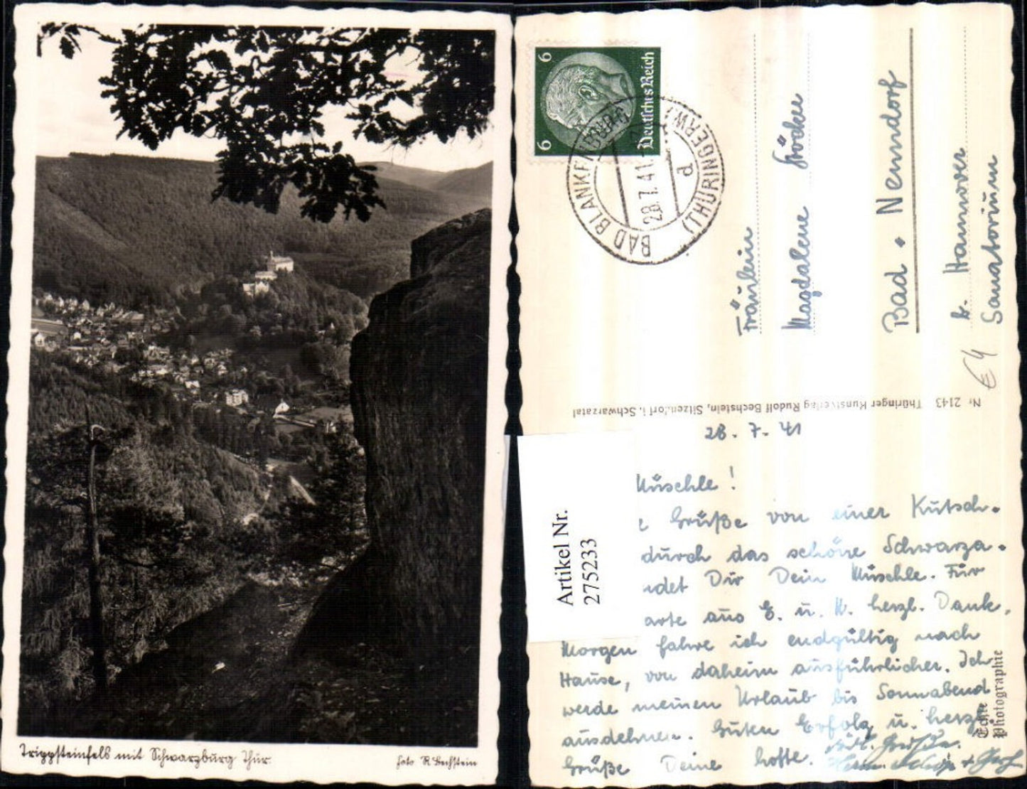275233,Trippsteinfels with Schwarzburg Total