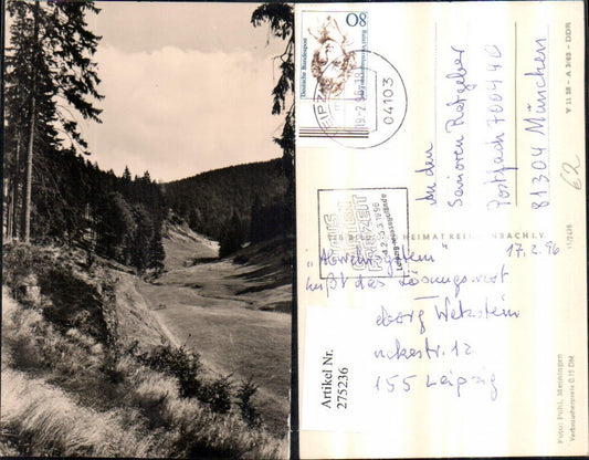 275236, Fehrenbach in Thuringia Fehrenbacher Schweiz Forest Landscape pub VEB 11/2478