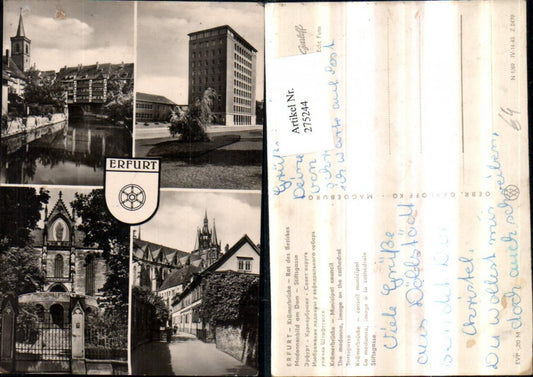 275244, Erfurt Krämerbrücke District Council Madonna Image Stiftsgasse Multi-view map