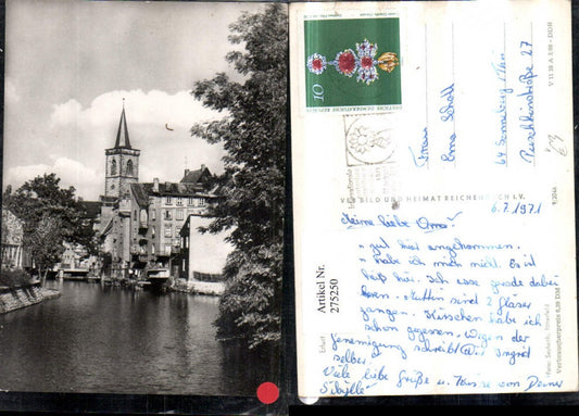 275250, Erfurt, part of the Gera church tower, pub VEB 9/2046