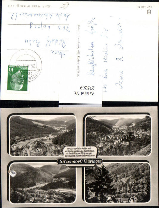 275269, Sitzendorf in Thuringia, complete multi-view map