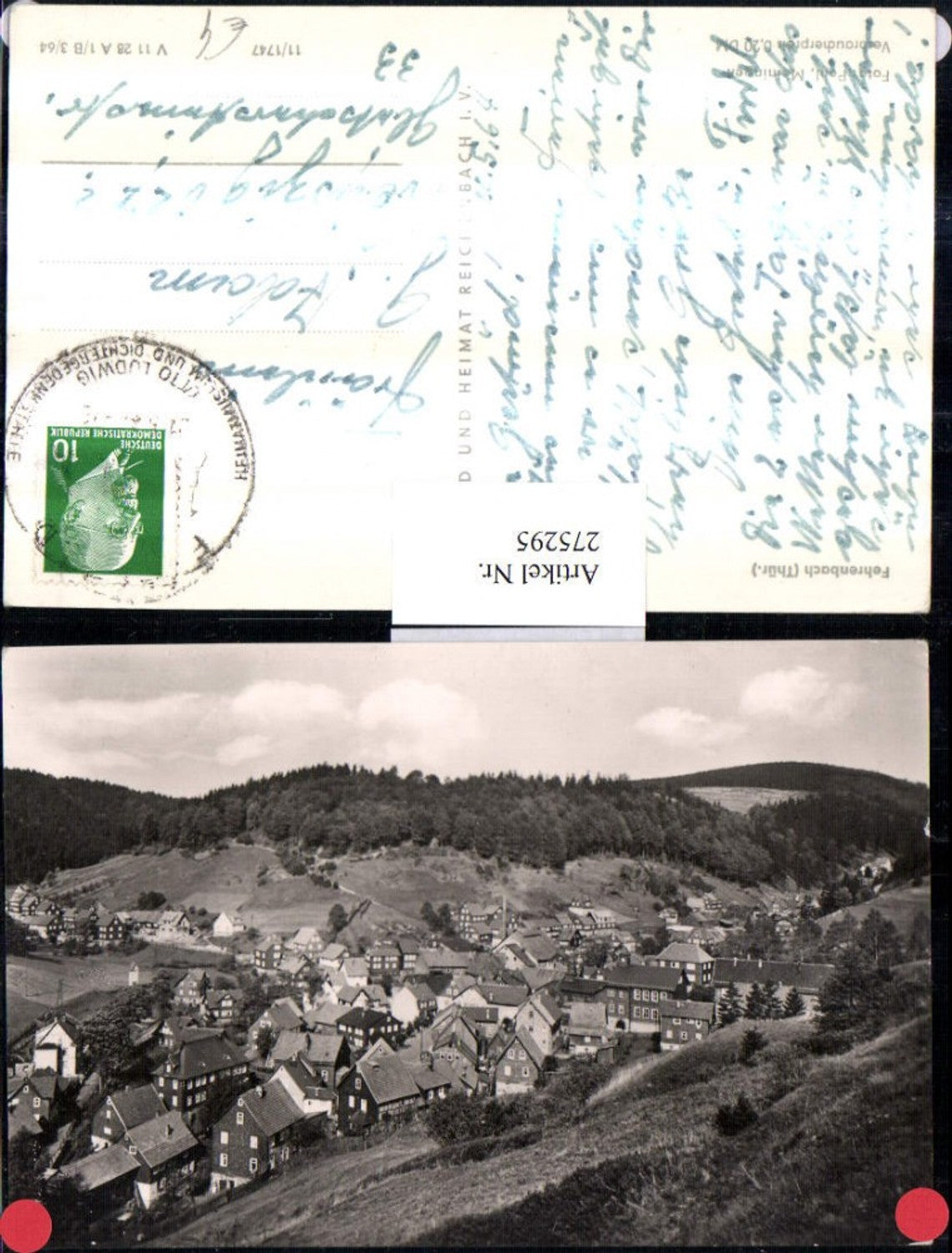 275295, Fehrenbach in Thuringia Totale pub VEB 11/1747
