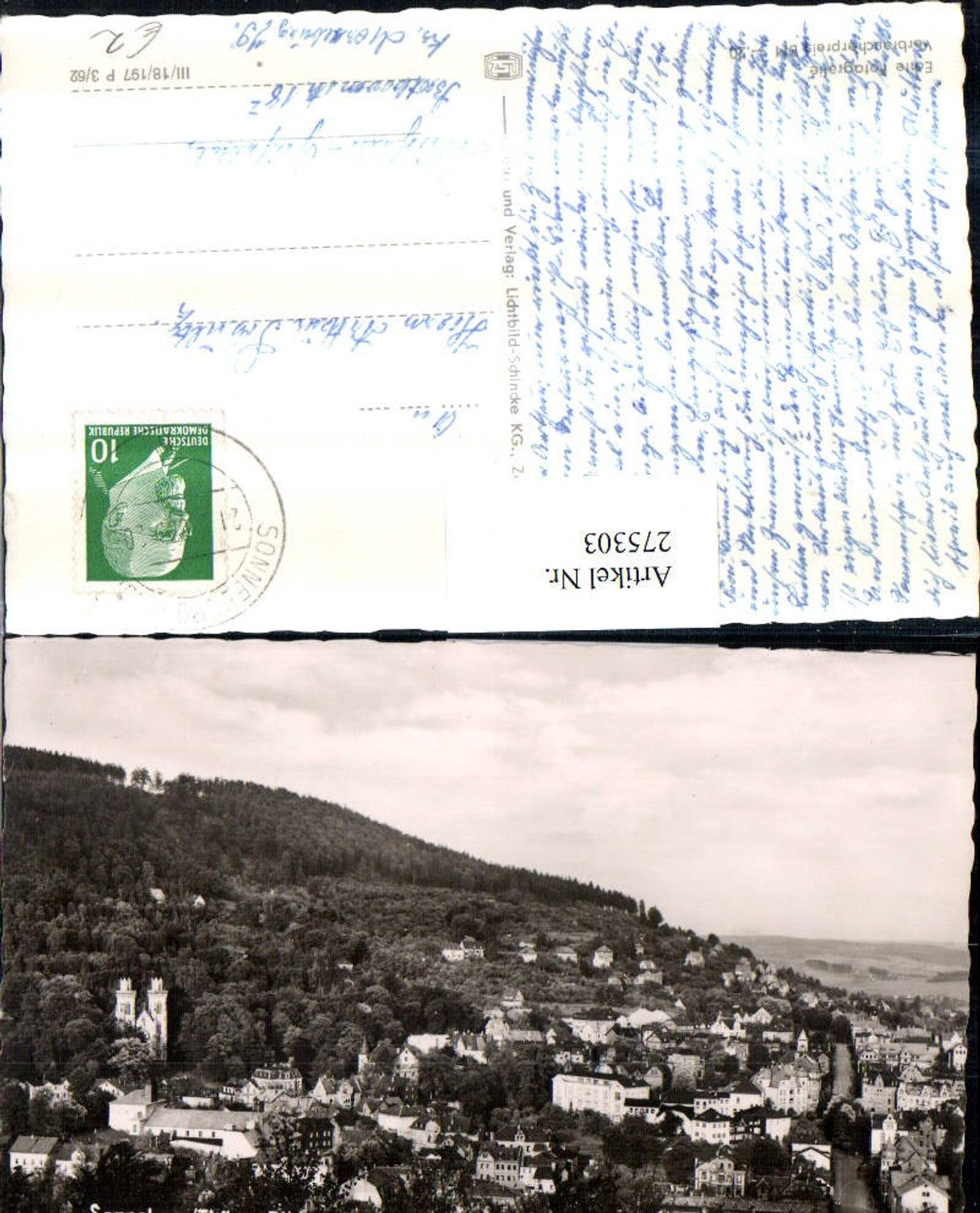 275303, Sonneberg in Thuringia. Total view from the chapel.