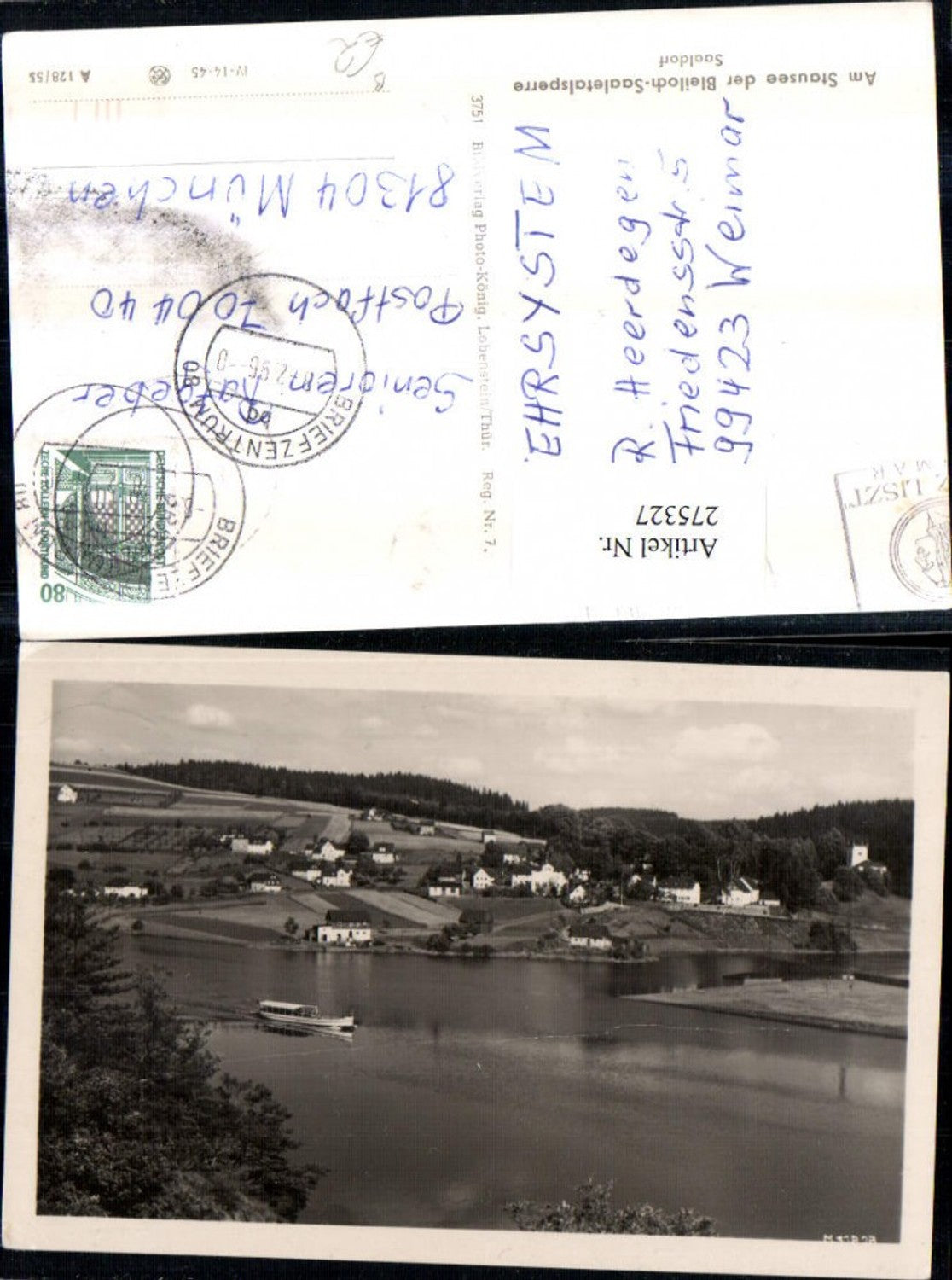 275327, At the reservoir of the Bleiloch-Saale Dam, Saaldorf, Total