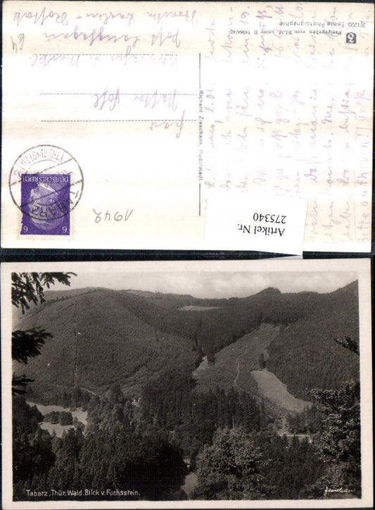 275340, Tabarz in the Thuringian Forest, view from the Fuchsstein