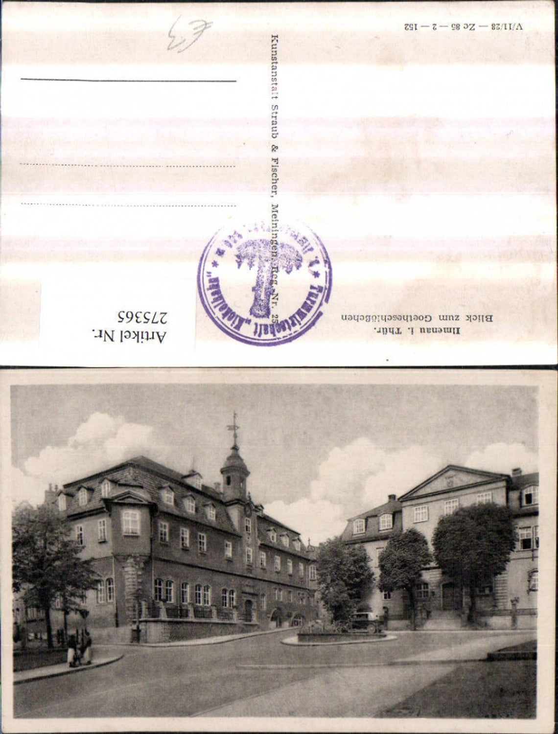 275365,Ilmenau in Thüringen Blick zum Goetheschlösschen Straßenansicht