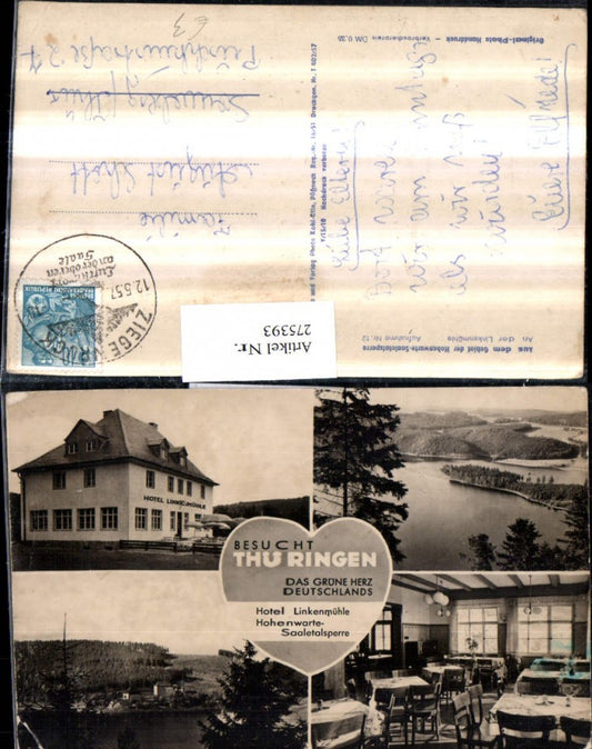 275393,Thüringen Hotel Linkenmühle Hohenwarte Saaletalsperre Mehrbildkarte