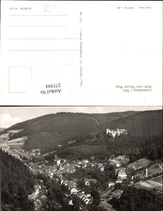 275394,Leutenberg in Thüringen Totale Blick vom Neuen Weg
