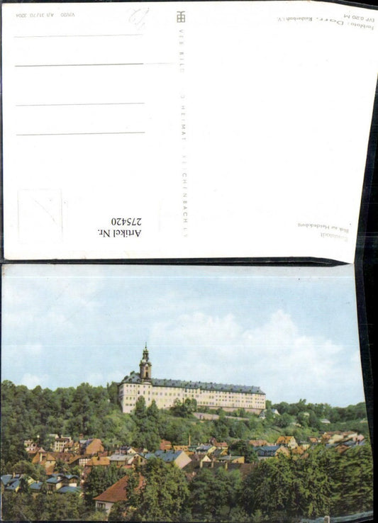 275420,Rudolstadt Blick zur Heidecksburg Burg pub VEB