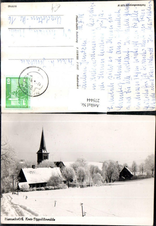 275444,Hermsdorf im Erzgebirge Kirche Winterbild