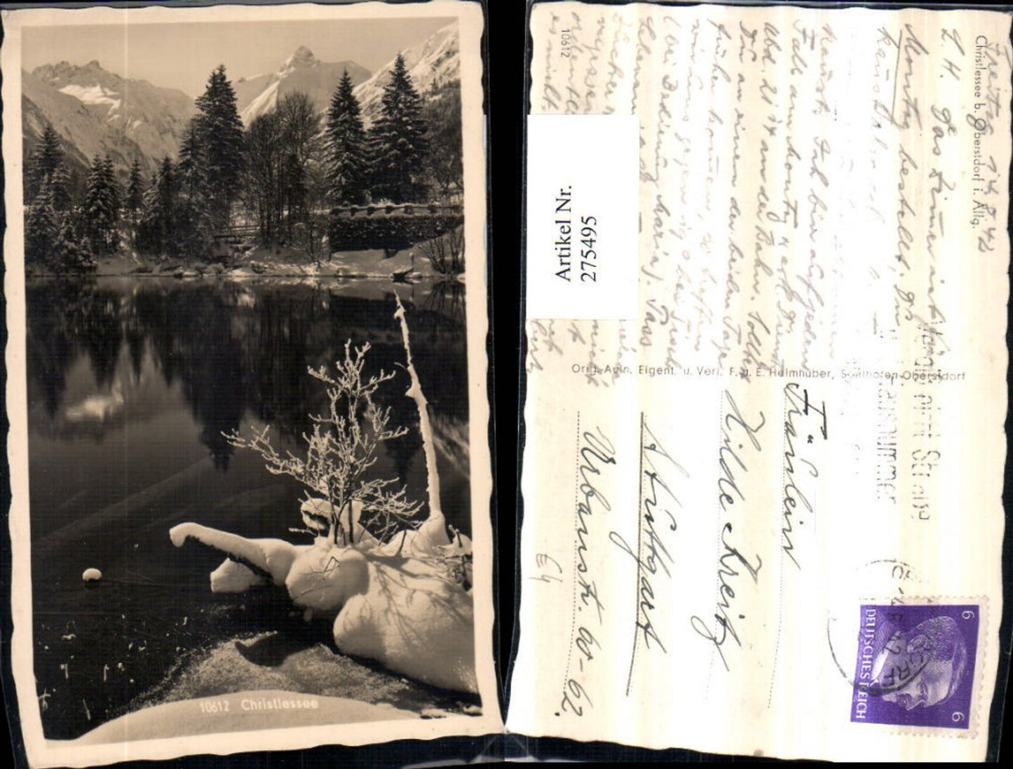 275495,Christlessee See b. Oberstdorf im Allgäu Bergkulisse Winterbild