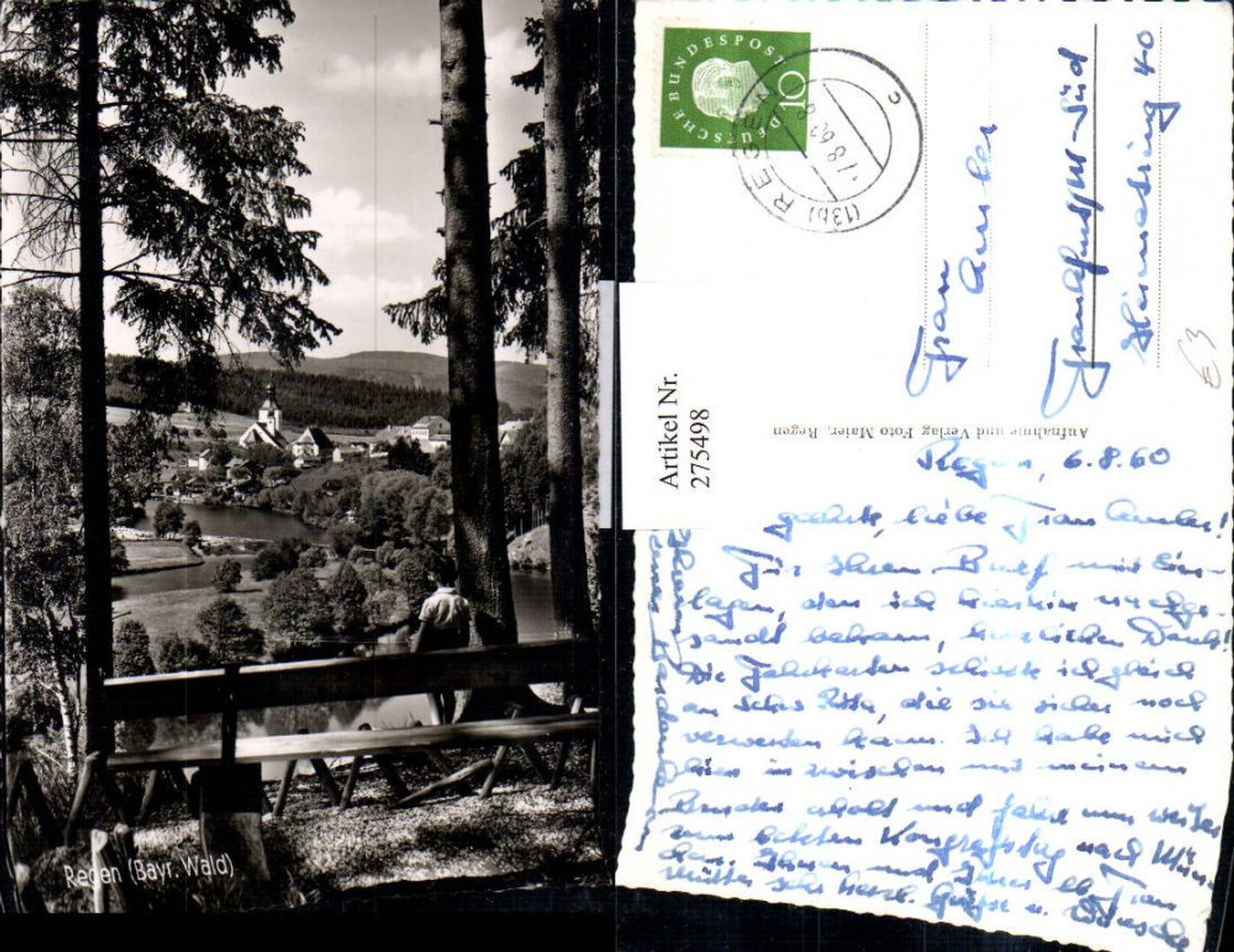275498,Blick auf Regen im Bayrischen Wald