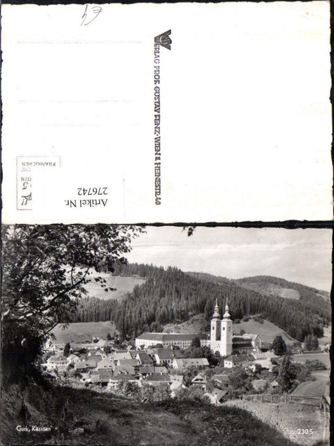 276742,Gurk Totale Dom Kirche m. Klostergebäude