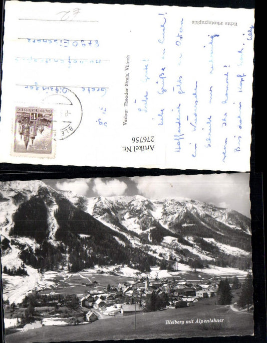 276756,Bleiberg Totale m. Alpenlahner Bergkulisse