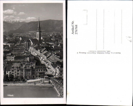 276768,Villach Totale Brücke Kirche pub Franz Schilcher 1140