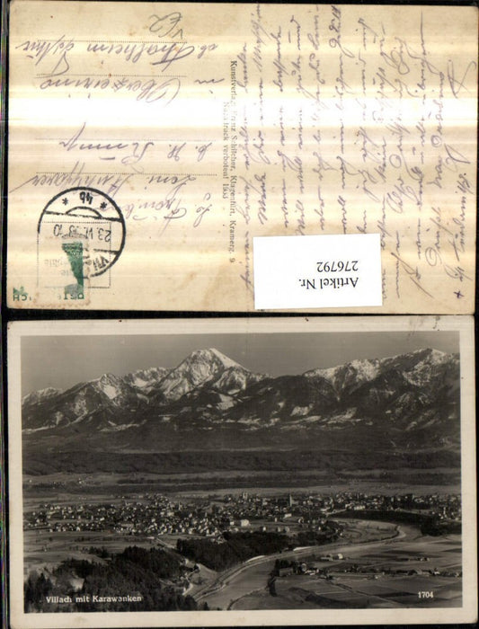 276792,Villach Totale m. Karawanken Bergkulisse pub Franz Schilcher 1704