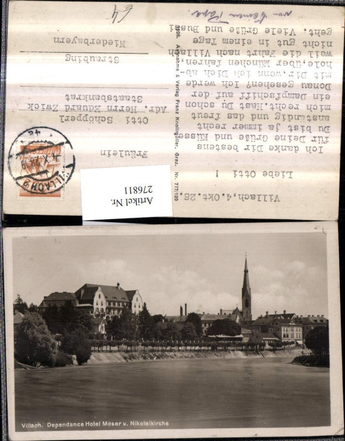 276811,Villach Dependance Hotel Moser u. Nikolaikirche Kirche