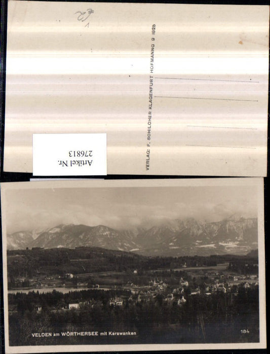 276813,Velden am Wörthersee Totale m. Karawanken Bergkulisse pub Franz Schilcher 184