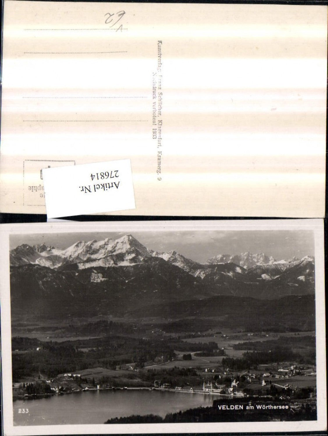 276814,Velden am Wörthersee Totale Bergkulisse pub Franz Schilcher 233