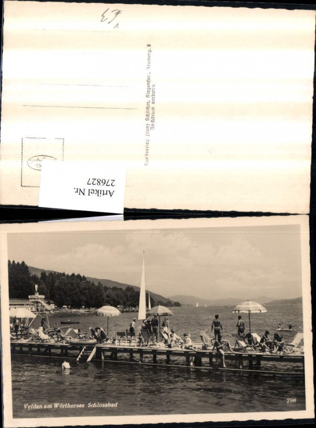 276827,Velden am Wörthersee Schlossbad Steg Strandleben pub Franz Schilcher 796