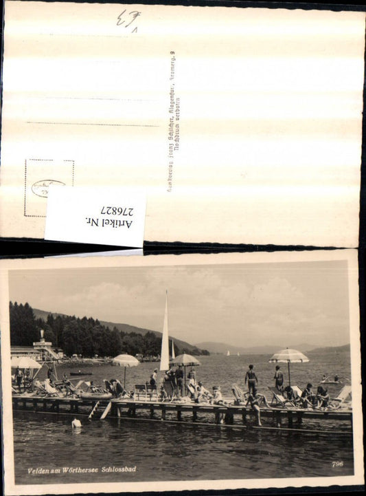 276827,Velden am Wörthersee Schlossbad Steg Strandleben pub Franz Schilcher 796