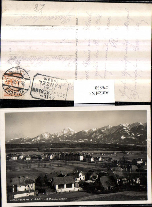 276830,Völkendorf ob Villach Totale m. Karawanken Bergkulisse pub Franz Schilcher 1009