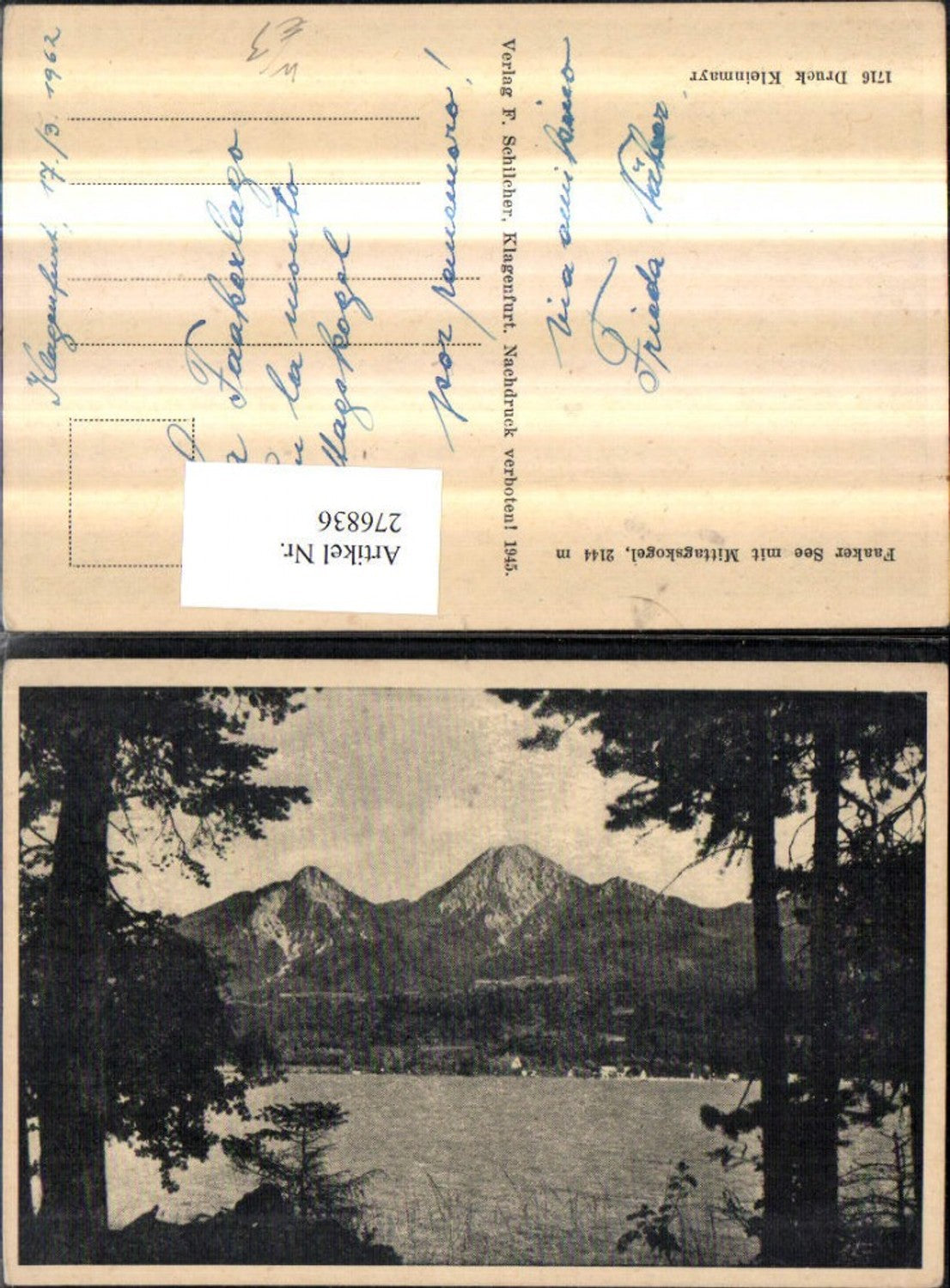 276836,Faaker See b. Faak am See m. Mittagskogel Bergkulisse