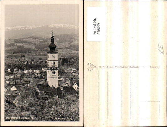 276859,Wolfsberg Totale Kirchenturm Turm m. Saualpe