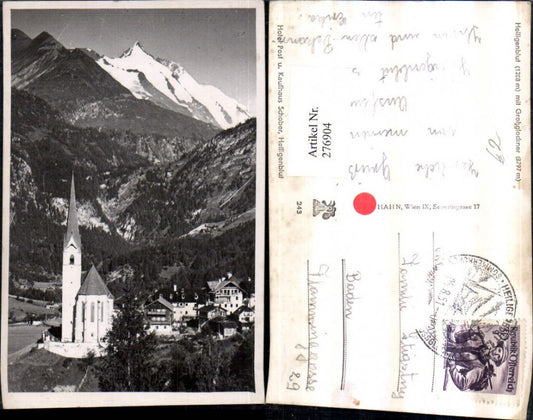 276904,Heiligenblut Teilansicht Kirche m. Großglockner Bergkulisse