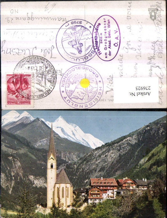 276925,Heiligenblut Kirche m. Großglockner Bergkulisse