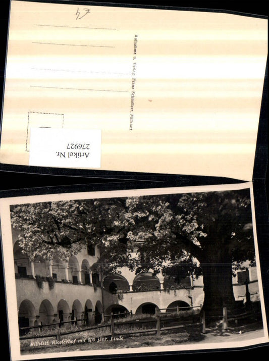 276927,Millstatt am See Klosterhof Arkaden m. 500-jähriger Linde