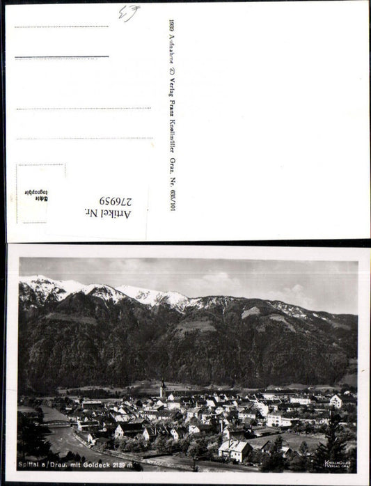 276959,Spittal an d. Drau Totale m. Goldeck Bergkulisse