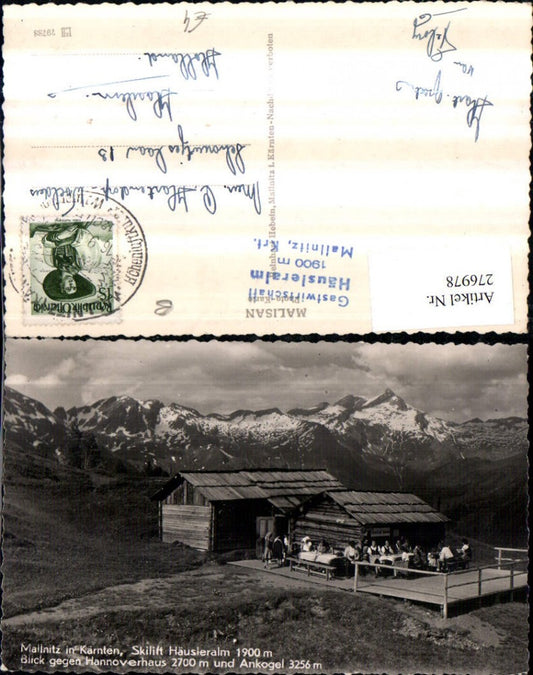 276978,Mallnitz Skilift Häusleralm Blick geg. Hannoverhaus u. Ankogel Bergkulisse