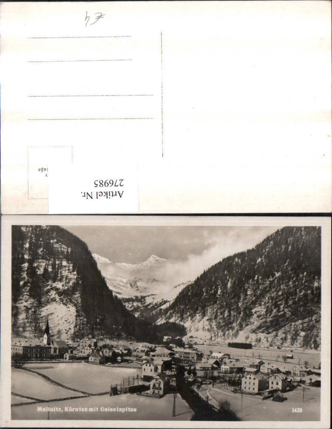 276985,Mallnitz Totale m. Geiselspitze Bergkulisse Winterbild