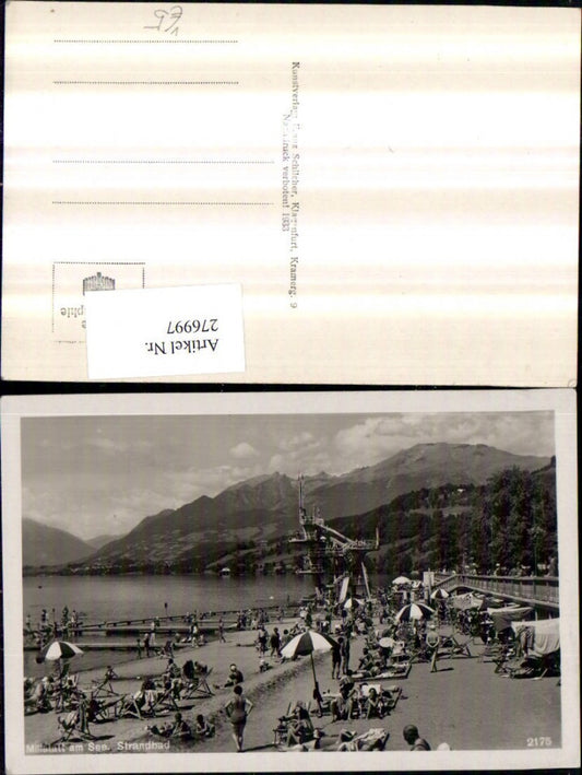 276997,Millstatt am See Strandbad Strandleben Sprungturm pub Franz Schilcher 2175