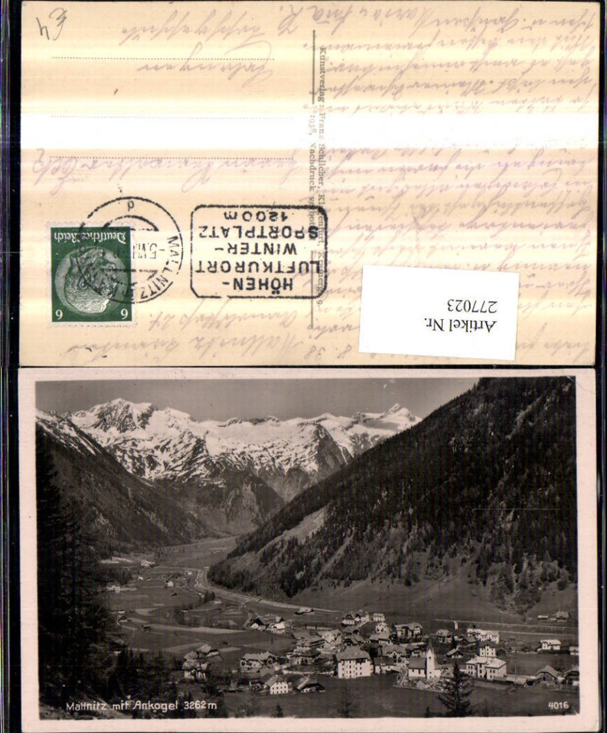 277023,Mallnitz Totale m. Ankogel Bergkulisse pub Franz Schilcher 4016