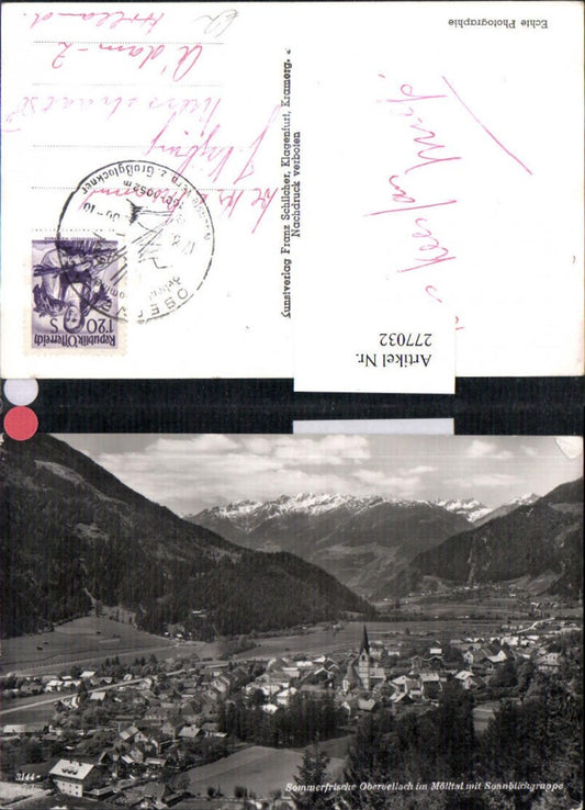 277032,Obervellach im Mölltal Totale m. Sonnblickgruppe Bergkulisse pub Franz Schilcher 3144