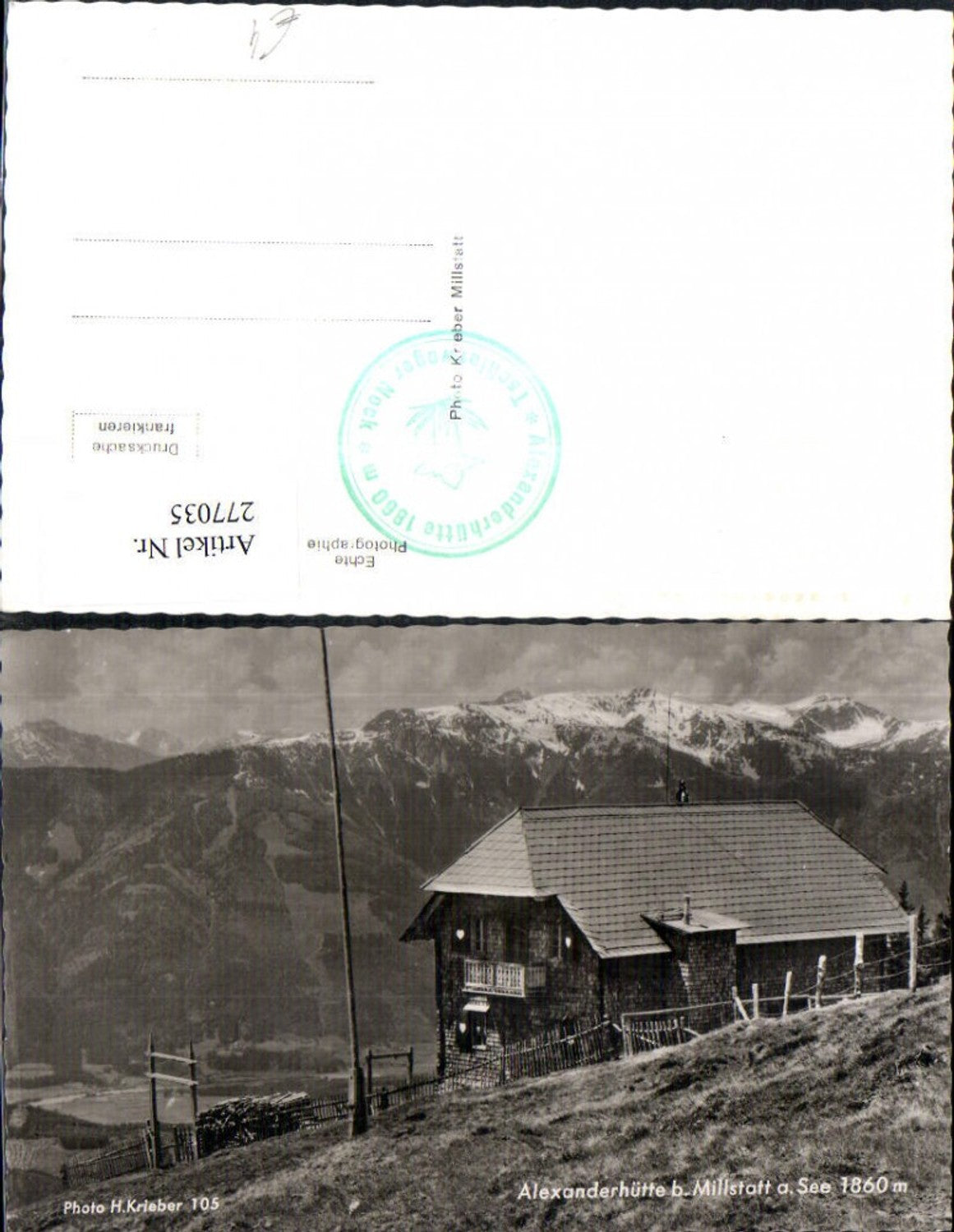 277035,Alexanderhütte Berghütte b. Millstatt am See Bergkulisse