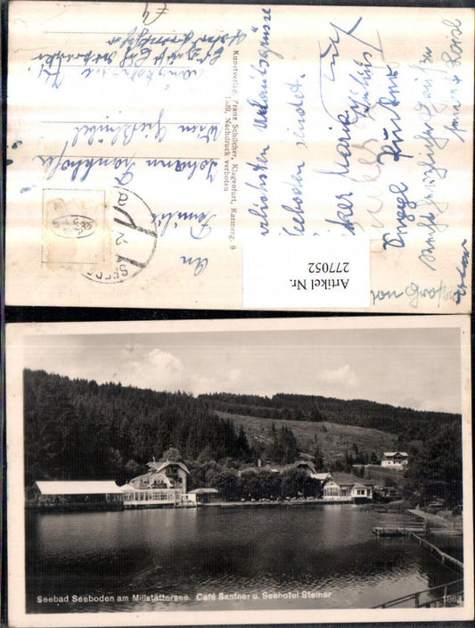 277052,Seeboden am Millstättersee Cafe Santner u. Seehotel Steiner pub Franz Schilcher 1863