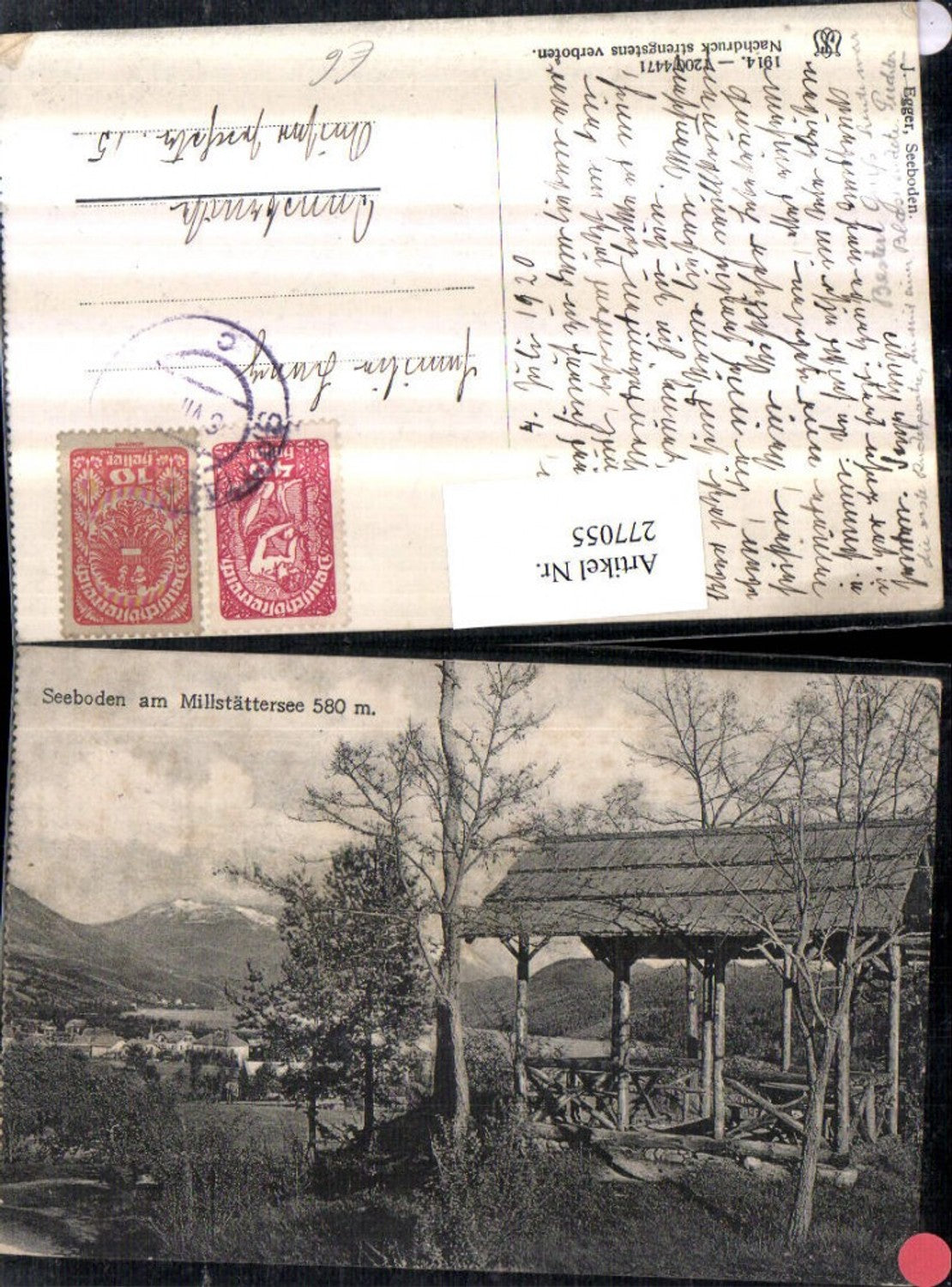 277055,Seeboden am Millstättersee Teilansicht Holzpavillon