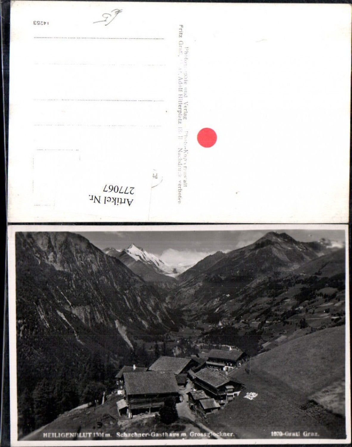 277067,Heiligenblut Schachner-Gasthaus m. Großglockner Bergkulisse