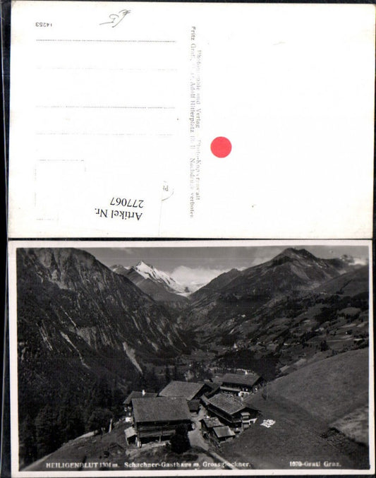277067,Heiligenblut Schachner-Gasthaus m. Großglockner Bergkulisse