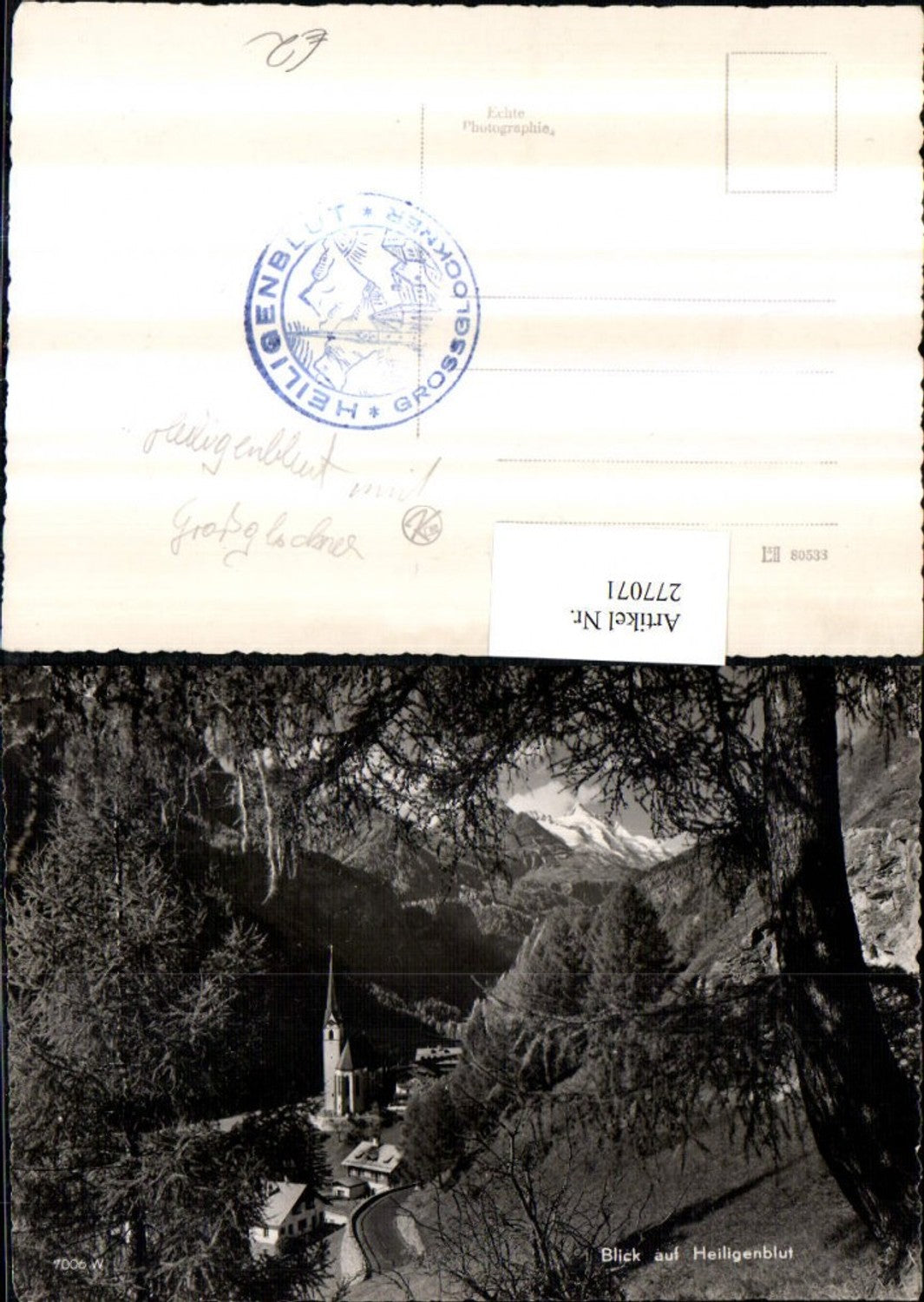 277071,Blick auf Heiligenblut Teilansicht Kirche Bergkulisse