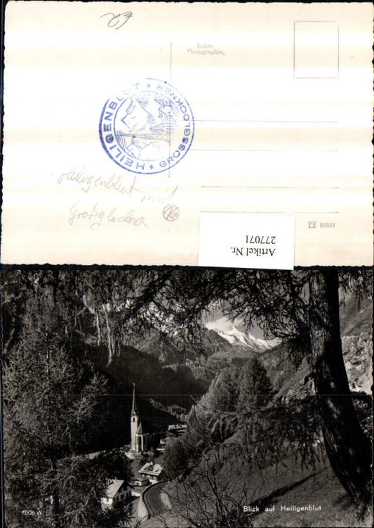 277071,Blick auf Heiligenblut Teilansicht Kirche Bergkulisse