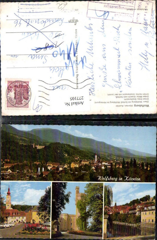 277105,Wolfsberg Totale Schloss Straßenansicht Partie Mehrbildkarte