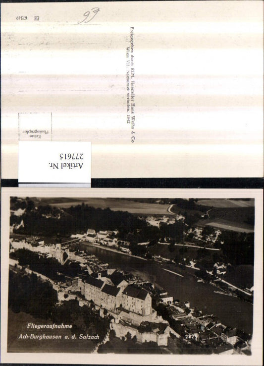 277615,Ach-Burghausen an d. Salzach Totale Fliegeraufnahme