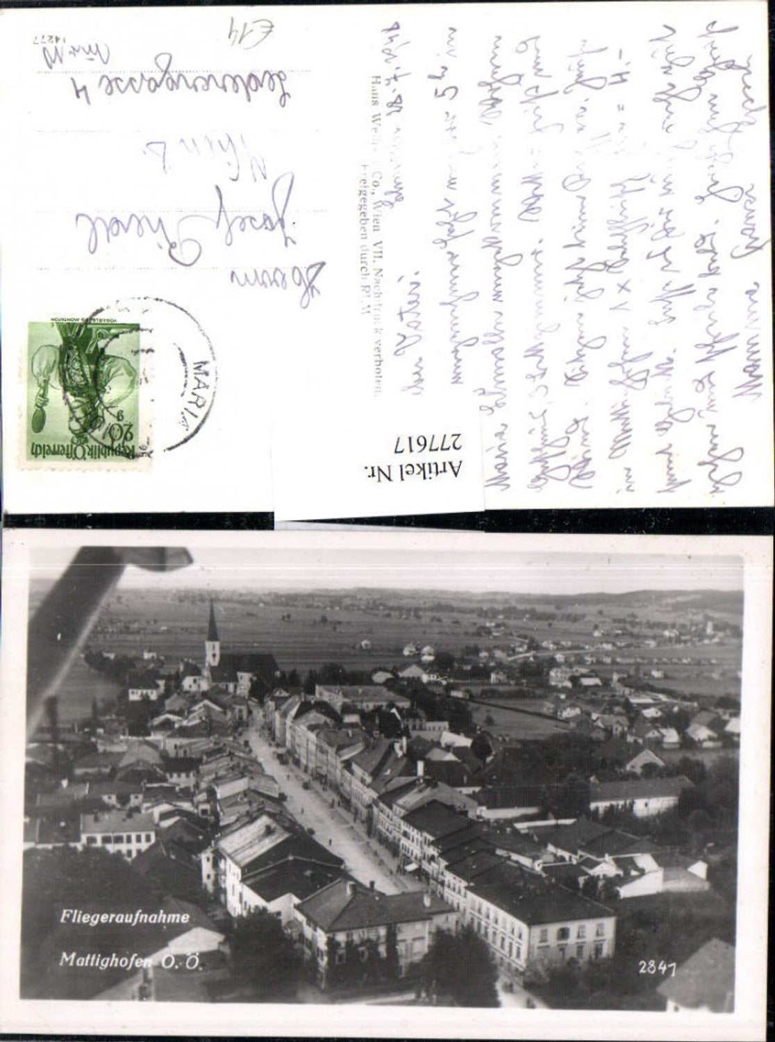 277617,Mattighofen Totale Fliegeraufnahme