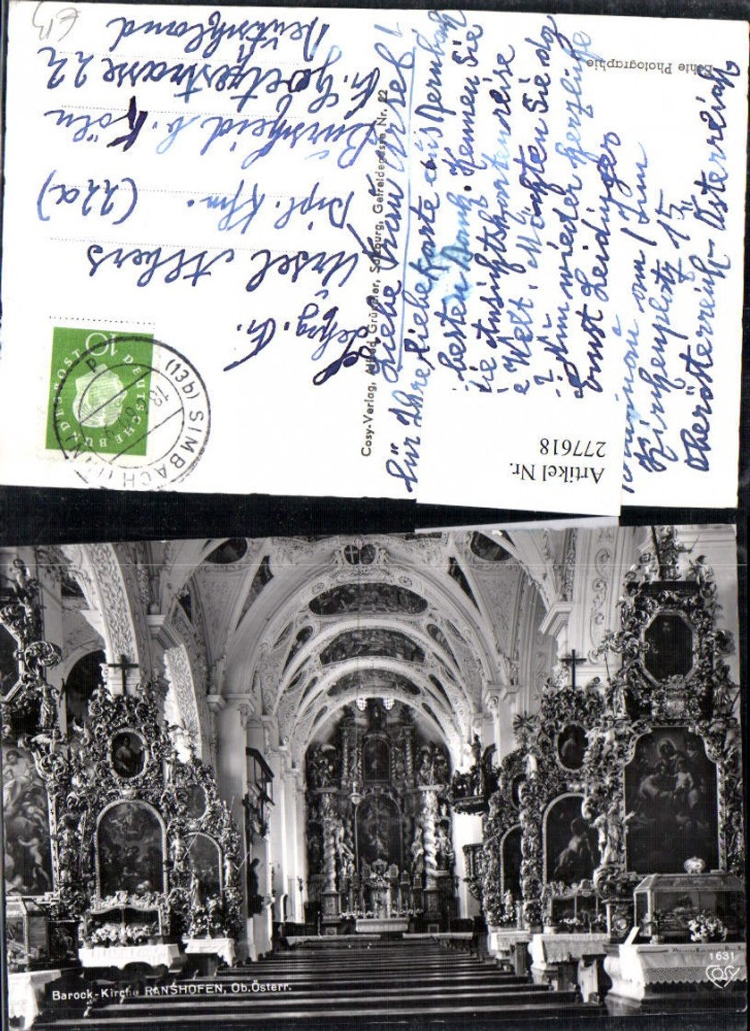 277618,Ranshofen Barock-Kirche Innenansicht pub Cosy 1631